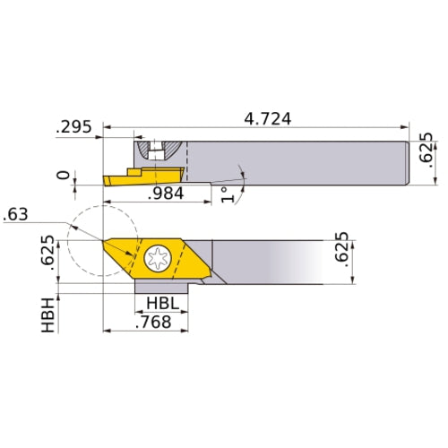 CTBHR-102 TURNING HOLDER