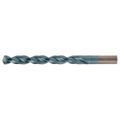 1/8 RHS / RHC HSS-CO 8% (M42) 135 Degree Split Point Q-Cobalt Wide Land Parabolic Jobber Drill - TiCN - Exact Industrial Supply