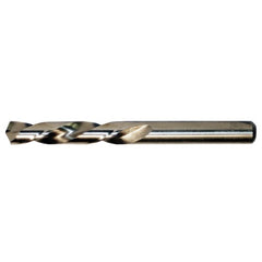 1/2 LHS / LHC HSS-CO 8% (M42) 135 Degree Split Point Cobalt Left Hand Mechanics Length Drill - Straw / Gold Oxide - Exact Industrial Supply