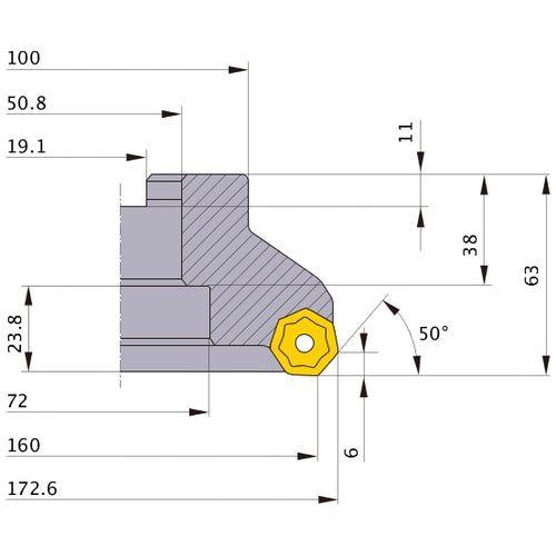 AHX640WL16016F MILL