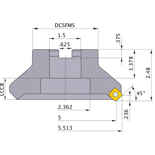 ASX445R0508E FACE MILL