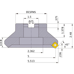 ASX445R0508E FACE MILL