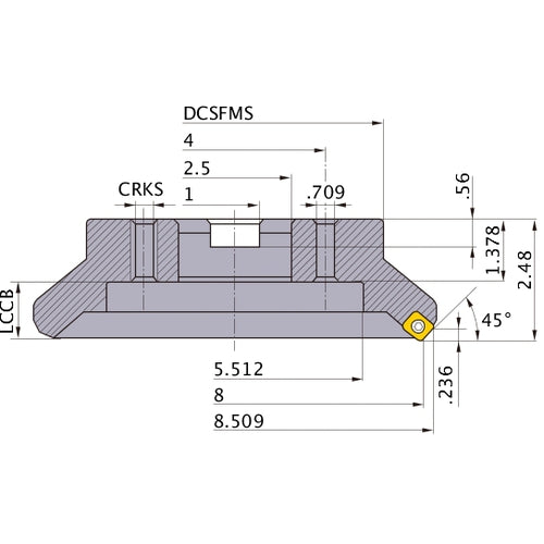 ASX445R0812M FACE MILL