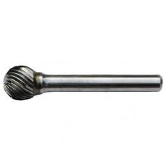SD-1 Standard Cut Solid Carbide Bur-Ball Shape - Apex Tool & Supply
