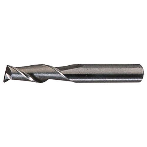 ‎7/64″ × 3/16″ x .3281″ × 1-1/2″ RHS / RHC HSS HSS Single End 2-Flute Center Cutting End Mill - Bright - Exact Industrial Supply