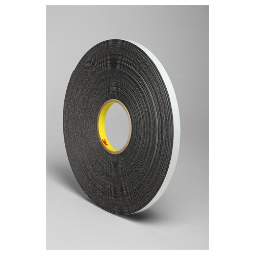 3M Double Coated Polyethylene Foam Tape 4466 Black 3/4″ × 36 yd 62mil - Apex Tool & Supply