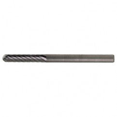 SC-7 Standard Cut Solid Carbide Bur-Cylindrical with Ball Nose - Apex Tool & Supply
