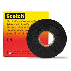Scotch Electrical Semi-Conducting Tape 13 3/4″ × 15 ft Printed Black - Apex Tool & Supply