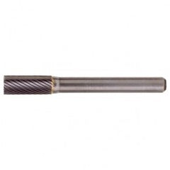 SB-51 Standard Cut Solid Carbide Bur-Cylindrical with End Cut - Apex Tool & Supply