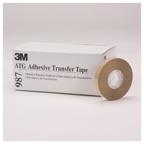 3M ATG Adhesive Transfer Tape 987 Clear 1/2″ × 60 yd 1.7 mil - Apex Tool & Supply
