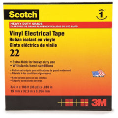 Scotch Vinyl Electrical Tape 22 1″ × 36 yd Black - Apex Tool & Supply