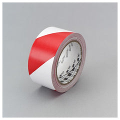 3M Safety Stripe Vinyl Tape 767 Red/White 2″ × 36 yd 5 mil Individually Wrapped Conveniently Packaged - Apex Tool & Supply