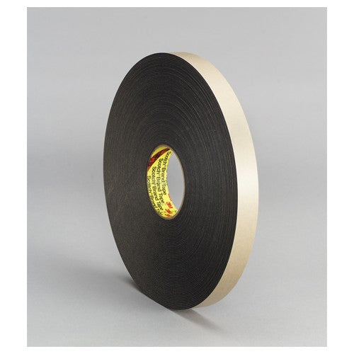 3M Double Coated Polyethylene Foam Tape 4496B Black 3/8″ × 36 yd 62mil - Apex Tool & Supply