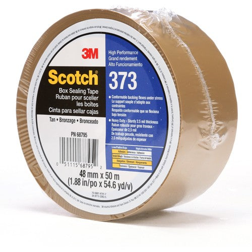 Scotch Box Sealing Tape 373 Tan 48 mm × 50 m - Apex Tool & Supply