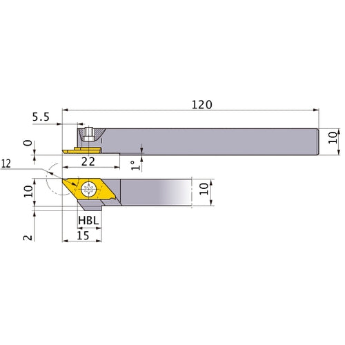 ‎CTAHR1010-120 TURNING HOLDER
