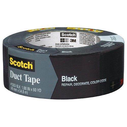 3M Black Duct Tape 3960-BK 1.88″ × 60 yd (48 mm × 54 8 m) - Apex Tool & Supply