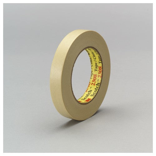 3M Masking Tape 2308 Tan 24 mm × 55 m 5.3 mil - Apex Tool & Supply