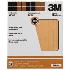 3M Garnet Sanding Sheets 99412NA 9″ × 11″ 180 grit - Apex Tool & Supply