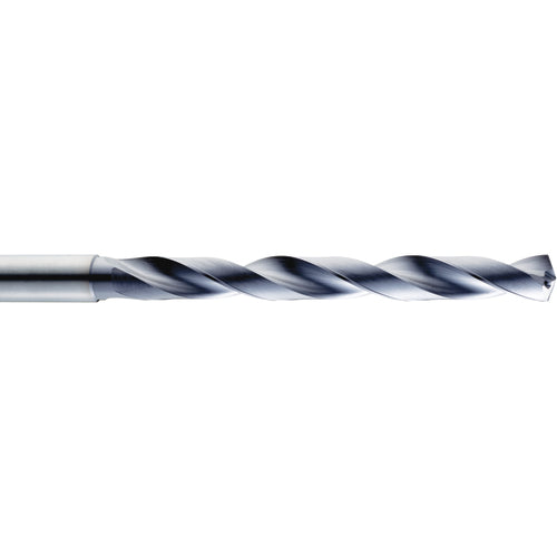 10.5 mm Dia. × 12 mm Shank × 71 mm Flute Length × 118 mm OAL, 5xD, 140°, TA, 2 Flute, Coolant Thru, Round Solid Carbide Drill