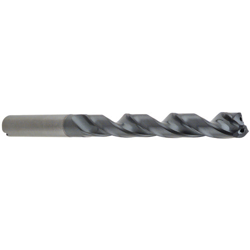 5.1 mm Dia. × 6 mm Shank × 57 mm Flute Length × 95 mm OAL, 8xD, 140°, TA, 2 Flute, Coolant Thru, Round Solid Carbide Drill - Exact Industrial Supply