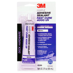 3M Marine Adhesive Sealant 4000 UV Pn05280 White 3 oz Tube - Apex Tool & Supply
