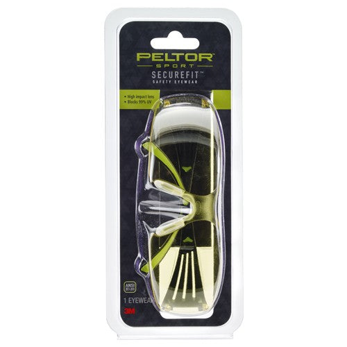 ‎Peltor Sport SecureFit Safety Eyewear SF400-PA-8 Amber/AF Lens - Apex Tool & Supply