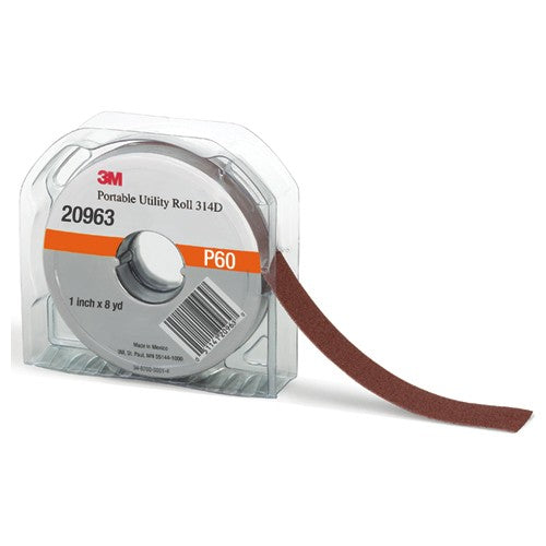 3M Portable Utility Cloth Roll 314D P60 X-weight 1″ × 8 yd - Apex Tool & Supply