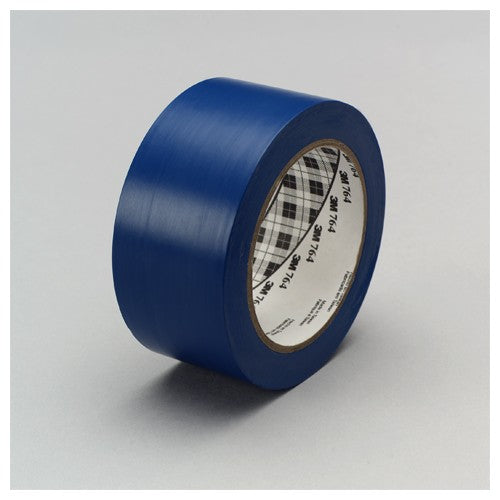3M General Purpose Vinyl Tape 764 Blue 3″ × 36 yd 5 mil Individually Wrapped Conveniently Packaged - Apex Tool & Supply