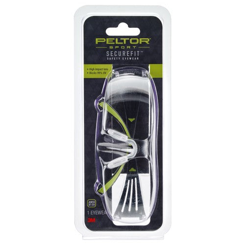 ‎Peltor Sport SecureFit Safety Eyewear SF400-PC-8 Clear/AF Lens - Apex Tool & Supply