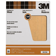 3M Garnet Sanding Sheets 99411NA 9″ × 11″ 220 grit - Apex Tool & Supply