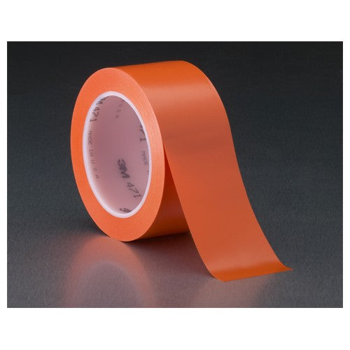 3M Vinyl Tape 471 Orange 1/4″ × 36 yd 5.2 mil Individually Wrapped Conveniently Packaged - Apex Tool & Supply