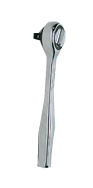 5-1/4" OAL - 1/4'' Drive - Round Head - Heavy Duty Reversible Ratchet - Plain Handle - Apex Tool & Supply