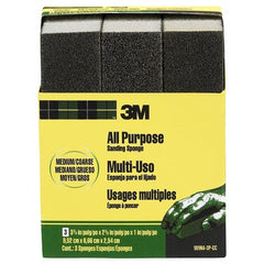 ‎3M General Purpose Sanding Sponge 909NA-3P-CC 3 3/4″ × 2 5/8″ × 1″ Dual Grit Medium/Coarse - Apex Tool & Supply