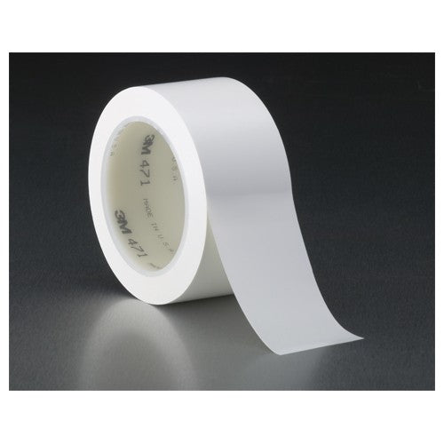 3M Vinyl Tape 471 White 3/8″ × 36 yd 5.2 mil - Apex Tool & Supply