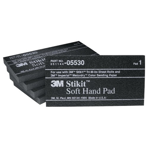 ‎3M Stikit Soft Hand Pad 05530 2-3/4″ × 5-1/2″ × 3/8″ - Apex Tool & Supply