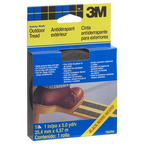 3M Safety-Walk Slip Resistant Tape 610B-R1X180 1″ × 15 ft Black - Apex Tool & Supply