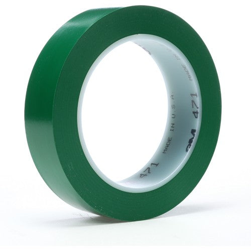 3M Vinyl Tape 471 Green 1/2″ × 36 yd 5.2 mil - Apex Tool & Supply