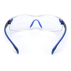 3M Solus 1000-Series Safety Glasses S1101SGAF Black/Blue Clear Scotchgard Anti-Fog Lens - Apex Tool & Supply