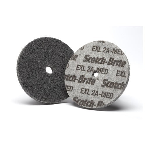 Scotch-Brite EXL Unitized Wheel XL-UW 2A Medium 3″ × 1/4″ × 1/4″ - Apex Tool & Supply