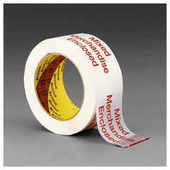 Scotch Printed Message Box Sealing Tape 3775 White 48 mm × 100 m - Apex Tool & Supply