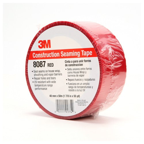 48 mm × 50 m Construction Seaming Tape Red Alt Mfg # 91774 - Apex Tool & Supply