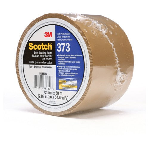 Scotch Box Sealing Tape 373 Tan 72 mm × 50 m - Apex Tool & Supply