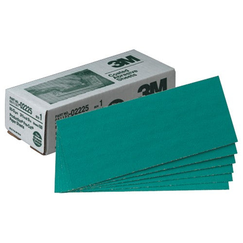 3M Green Corps Production Resin Sheet 02225 80 grade 3 2/3″ × 9″ - Apex Tool & Supply