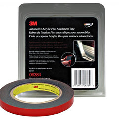 3M Automotive Acrylic Plus Attachment Tape 06384 Black 1.12 mm 1/2″ × 5 yd - Apex Tool & Supply