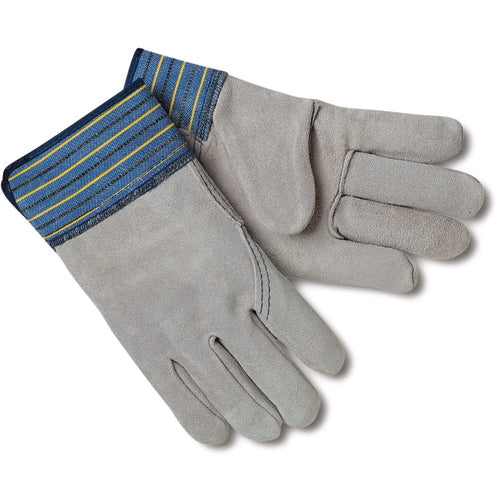 ‎Select Shoulder Leather Palm Gloves - Full Leather Back - 2-1/2″ Plasticized Safety Cuff - Size X-Large - Apex Tool & Supply