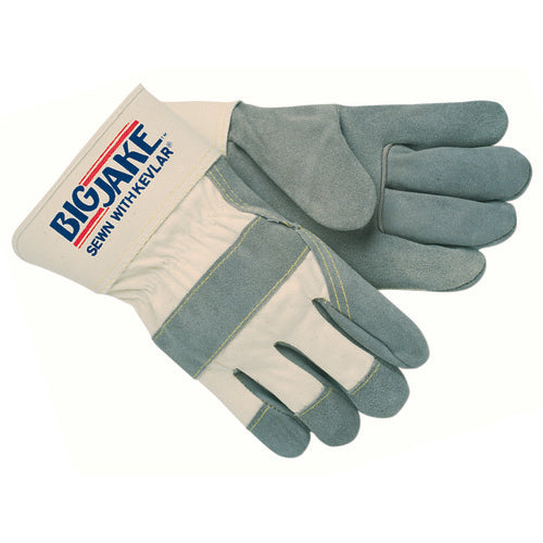 Big Jake Leather Palm Gloves - Sewn w/Kevlar - Size Large - Apex Tool & Supply