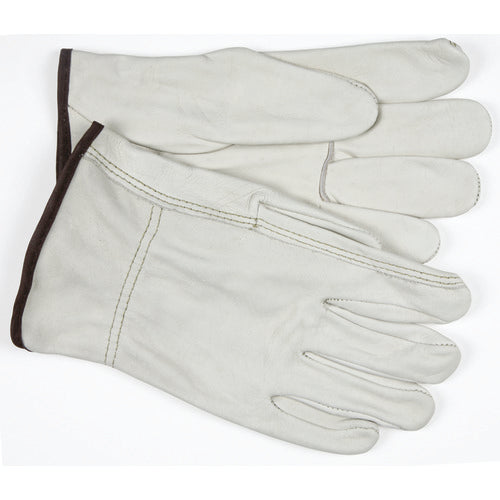 Full Leather/Straight Thumb 3203 Unlined Drivers Gloves - Size Medium - Apex Tool & Supply
