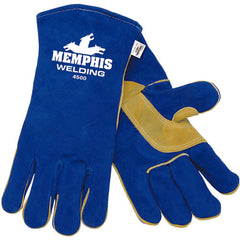 Welding Gloves - Select Shoulder - Blue - Foam Lined - Wing Thumb - Size X-Large - Apex Tool & Supply