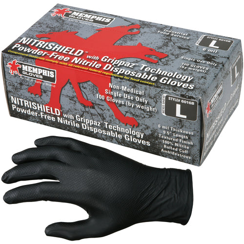 SM NITRISHIELD W/GRIPPAZ 6MIL 9.5 - Apex Tool & Supply