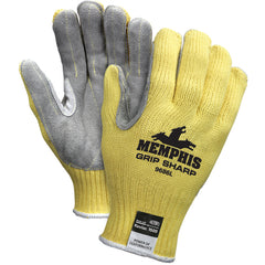MCR Safety Cut Pro Gloves - 7 Gauge Kevlar Shell - Leather Palm - Size Large - Apex Tool & Supply